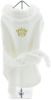 White Gold Crown Cotton Dog Bathrobe by Doggie Design