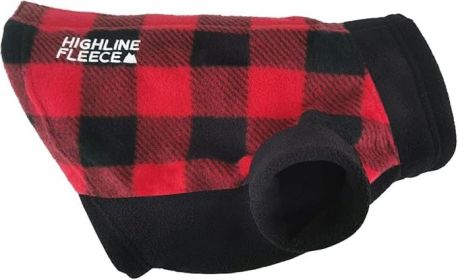 Highline Fleece Dog Coat - Red and Black Plaid (Option: Size 8)