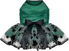 Green and Black Satin Dog Dress