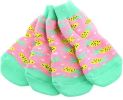 Non-Skid Dog Socks - Pink Pineapple