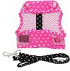 Cool Mesh Dog Harness Under the Sea Collection - Sunglasses Pink and Black Polka Dot