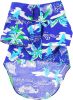 Hawaiian Camp Shirt - Ocean Blue and Palms