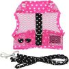 Cool Mesh Dog Harness Under the Sea Collection - Sunglasses Pink and Black Polka Dot